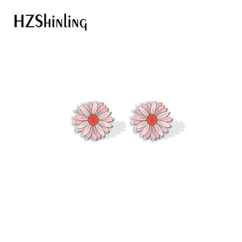 Boucles D'oreilles En Résine Époxy Pour Femmes, Bijoux En Acrylique, Fleurs De Marguerite, 2022