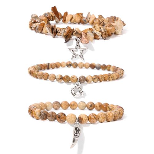 Bracelet En Cristal Naturel Tressé Pour Hommes Et Femmes, Pierre Neutre D'eau Rouge, Breloques Étoile De Soleil, Bracelets De Guérison, Bijoux, 3 Pièces