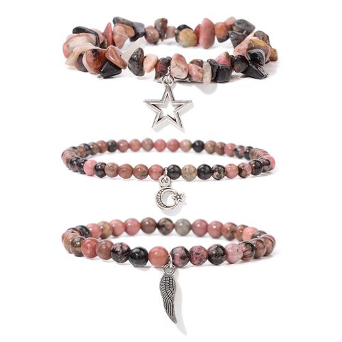 Bracelet En Cristal Naturel Tressé Pour Hommes Et Femmes, Pierre Neutre D'eau Rouge, Breloques Étoile De Soleil, Bracelets De Guérison, Bijoux, 3 Pièces