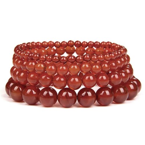 Bracelets En Pierre Naturelle Onyx Agates, Perles Rondes Pour Hommes Et Femmes, Bijoux Fait À La Main, Reiki, Yoga, Guérison, 19cm, 1 Pièce