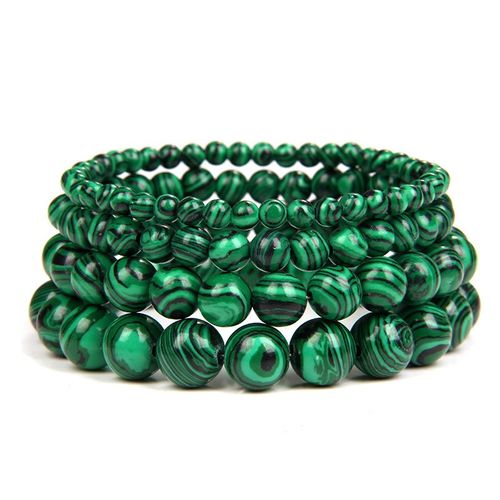 Bracelets En Pierre Naturelle Onyx Agates, Perles Rondes Pour Hommes Et Femmes, Bijoux Fait À La Main, Reiki, Yoga, Guérison, 19cm, 1 Pièce