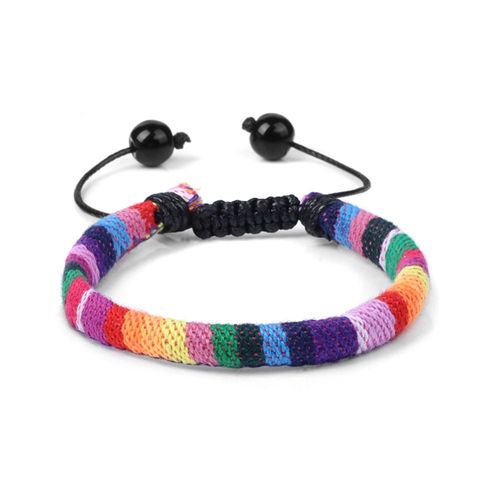 Bracelets En Tissu Tressé Multicolore Pour Hommes Et Femmes, Cordon Ajustable, Style Bohème, Minimaliste, Ethnique, Pour Amoureux, Bijoux À Faire Soi-Même