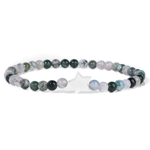 Bracelets En Pierre Naturelle Pour Femmes, Breloques En Forme D'étoile, Coquille Blanche, Pour Couple, Agates, Bijoux Féminins, Cadeau De Fête, À La Mode