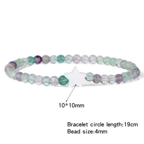 Bracelets En Pierre Naturelle Pour Femmes, Breloques En Forme D'étoile, Coquille Blanche, Pour Couple, Agates, Bijoux Féminins, Cadeau De Fête, À La Mode