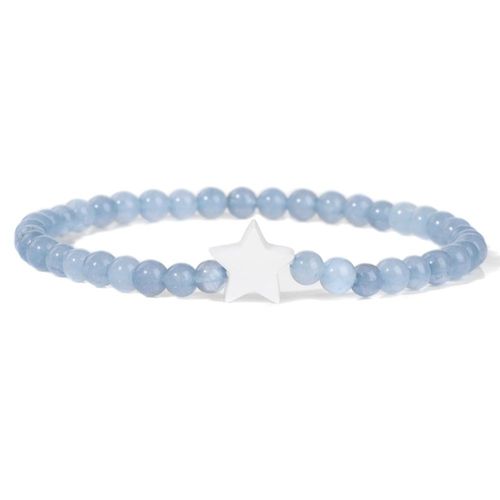 Bracelets En Pierre Naturelle Pour Femmes, Breloques En Forme D'étoile, Coquille Blanche, Pour Couple, Agates, Bijoux Féminins, Cadeau De Fête, À La Mode