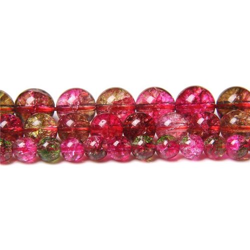 Perles Porte-Bonheur En Quartz Véritable, Tourmaline, Pierre Pour La Fabrication De Bijoux, Perles D'espacement Amples, Bricolage, Bracelet, Collier, Breloques, Vente En Gros, 6mm