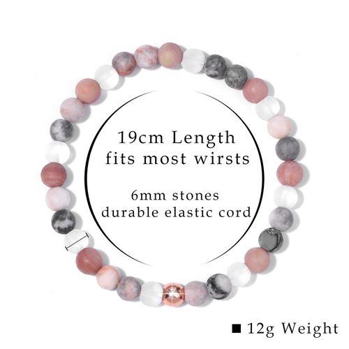 Bracelet De Guérison En Pierre Zèbre Rose Pour Femmes, Énergie Naturelle, Jaspe Zèbre, Bijoux Masculins, Diffuseur D'huile Essentielle De Yoga