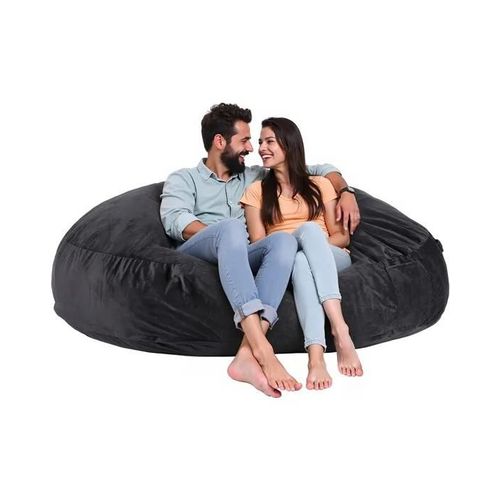 Pouf Poire Pour Adultes-Vevor-Fauteuil Paresseux Avec Housse Amovible Et Lavable-Pour Salon, Salle De Jeux-Noir