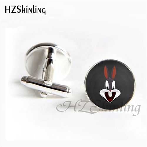 Hzkendling-Lèvent De Manchette De Dessin Animé Bébé Lapin, Boutons De Manchette De Chemise Vintage Mignon, Cadeau Du Père