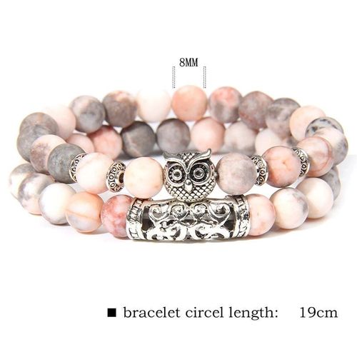 Bracelet De Guérison En Pierre Zèbre Rose Pour Femmes, Énergie Naturelle, Jaspe Zèbre, Bijoux Masculins, Diffuseur D'huile Essentielle De Yoga