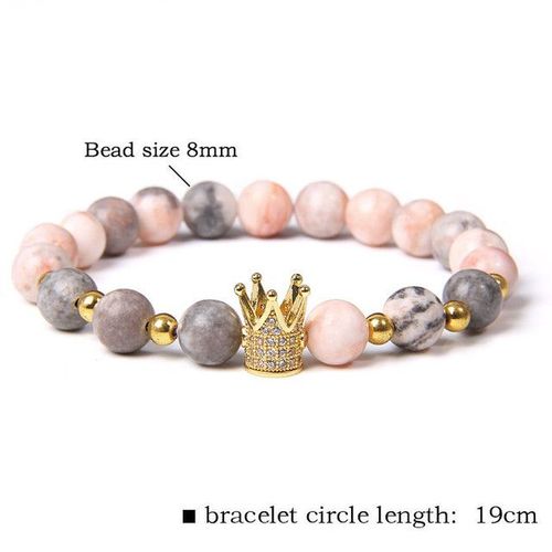 Bracelet De Guérison En Pierre Zèbre Rose Pour Femmes, Énergie Naturelle, Jaspe Zèbre, Bijoux Masculins, Diffuseur D'huile Essentielle De Yoga
