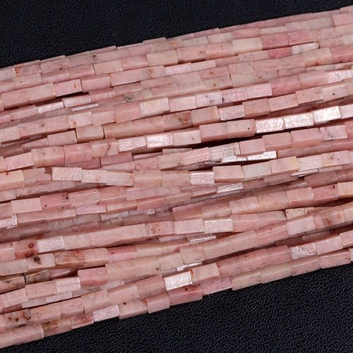 Perles Carrées En Pierre Naturelle Pour Bijoux, Tube De Petite Colonne, Jaspe De Sédiments, Adt Pour Bricolage, Bracelet De Direction, Collier 2x4mm