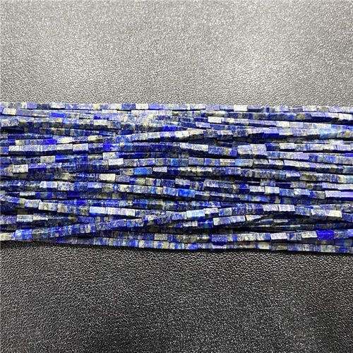 Perles Carrées En Pierre Naturelle Pour Bijoux, Tube De Petite Colonne, Jaspe De Sédiments, Adt Pour Bricolage, Bracelet De Direction, Collier 2x4mm