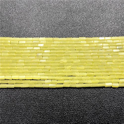 Perles Carrées En Pierre Naturelle Pour Bijoux, Tube De Petite Colonne, Jaspe De Sédiments, Adt Pour Bricolage, Bracelet De Direction, Collier 2x4mm