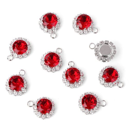 Pendentif Rond En Strass De Cristal, Perles Rondes En Verre Cz, Breloques Pour La Fabrication De Bijoux, Bricolage, Collier, Boucles D'oreilles, Artisanat 12mm