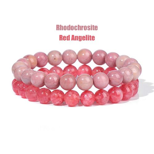 Bracelets En Pierre Naturelle Pour Femmes Et Hommes, Ensemble De 2 Pièces, Perles D'agates De 8mm, Cristal Turquoise, Bijoux De Guérison