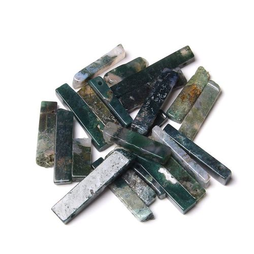 Perles De Quartz Naturelles, 5 Pièces, 5-8*20-48mm, Plaque D'amazonite, Bâton Rugueux, Perles Rectangulaires Pour La Fabrication De Colliers De Bijoux À Faire Soi-Même