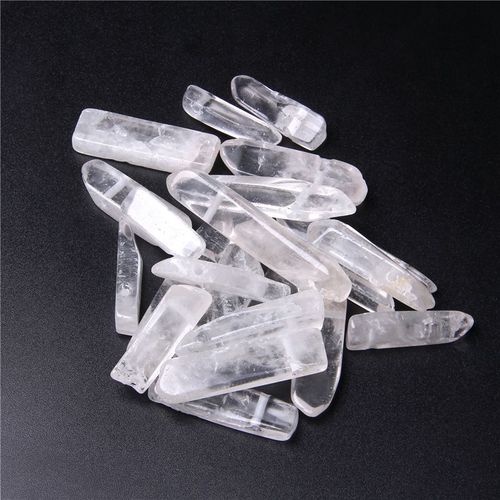 Perles De Quartz Naturelles, 5 Pièces, 5-8*20-48mm, Plaque D'amazonite, Bâton Rugueux, Perles Rectangulaires Pour La Fabrication De Colliers De Bijoux À Faire Soi-Même