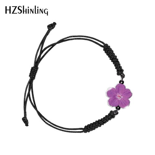 Bracelet En Résine Acrylique Époxy Pour Femmes, Motif De Fleurs De Dessin Animé, Cordon Ajustable, Chaîne, Bijoux À La Mode