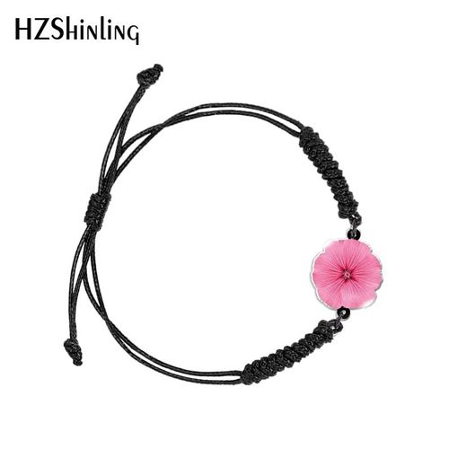 Bracelet En Résine Acrylique Époxy Pour Femmes, Motif De Fleurs De Dessin Animé, Cordon Ajustable, Chaîne, Bijoux À La Mode