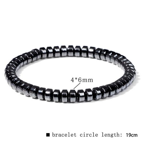 Pas De Bracelets En Hématite Magnétique Bracelet Géométrique En Pierre Hématite Noire Bracelet De Thérapie De Santé Pour Femmes Hommes Bijoux De Perte De Poids