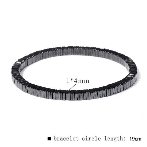 Pas De Bracelets En Hématite Magnétique Bracelet Géométrique En Pierre Hématite Noire Bracelet De Thérapie De Santé Pour Femmes Hommes Bijoux De Perte De Poids