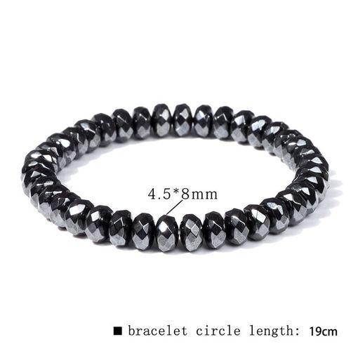 Pas De Bracelets En Hématite Magnétique Bracelet Géométrique En Pierre Hématite Noire Bracelet De Thérapie De Santé Pour Femmes Hommes Bijoux De Perte De Poids