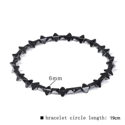 Pas De Bracelets En Hématite Magnétique Bracelet Géométrique En Pierre Hématite Noire Bracelet De Thérapie De Santé Pour Femmes Hommes Bijoux De Perte De Poids