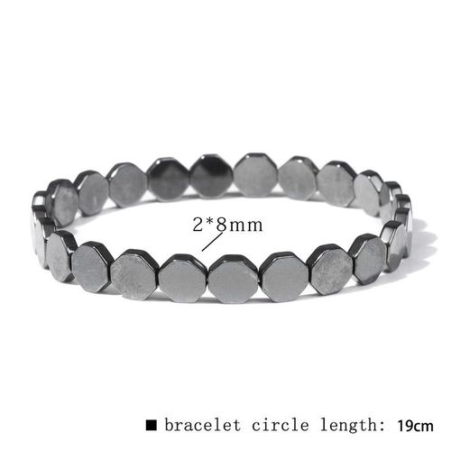 Pas De Bracelets En Hématite Magnétique Bracelet Géométrique En Pierre Hématite Noire Bracelet De Thérapie De Santé Pour Femmes Hommes Bijoux De Perte De Poids