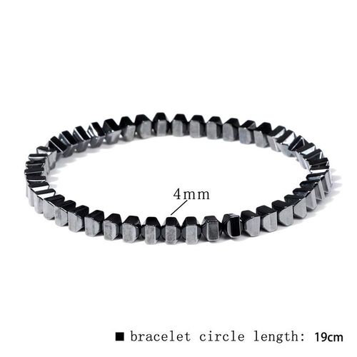 Pas De Bracelets En Hématite Magnétique Bracelet Géométrique En Pierre Hématite Noire Bracelet De Thérapie De Santé Pour Femmes Hommes Bijoux De Perte De Poids