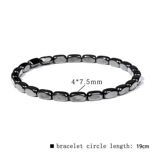 Pas De Bracelets En Hématite Magnétique Bracelet Géométrique En Pierre Hématite Noire Bracelet De Thérapie De Santé Pour Femmes Hommes Bijoux De Perte De Poids