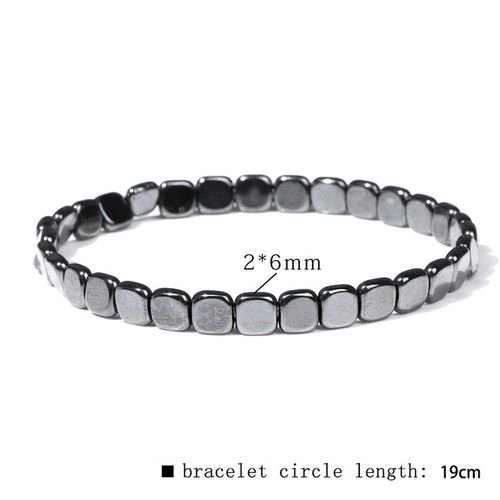 Pas De Bracelets En Hématite Magnétique Bracelet Géométrique En Pierre Hématite Noire Bracelet De Thérapie De Santé Pour Femmes Hommes Bijoux De Perte De Poids