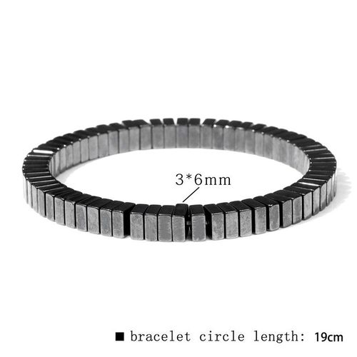 Pas De Bracelets En Hématite Magnétique Bracelet Géométrique En Pierre Hématite Noire Bracelet De Thérapie De Santé Pour Femmes Hommes Bijoux De Perte De Poids