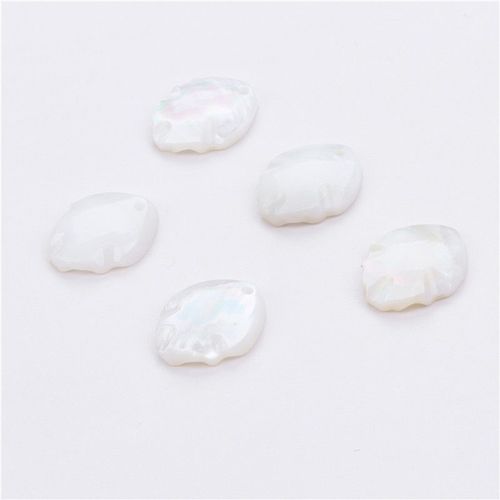 Breloques En Nacre De Feuille De Coquille Sculpté, Pendentif En Cuir Oral Elu Érable, Perles Pour Bricolage, Bijoux De Direction, Collier, Boucles D'oreilles