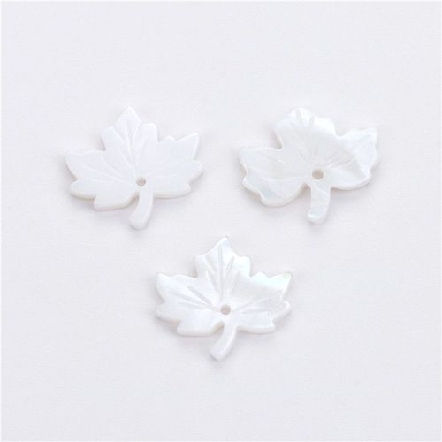 Breloques En Nacre De Feuille De Coquille Sculpté, Pendentif En Cuir Oral Elu Érable, Perles Pour Bricolage, Bijoux De Direction, Collier, Boucles D'oreilles