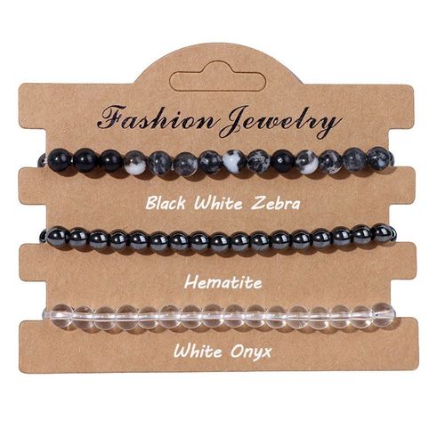 Ensemble De Bracelets Perlés En Pierre Naturelle Pour Hommes Et Femmes, Bijoux Énergétiques De Yoga, Onyx Noir, Ystes D'atterrissage, Offre Spéciale, 3 Pièces