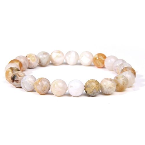 Bracelets Chakra Naturels En Pierre Polie Pour Femme, Bijoux En Rhodochrosite, Jonc Artificiel Astique, 8mm