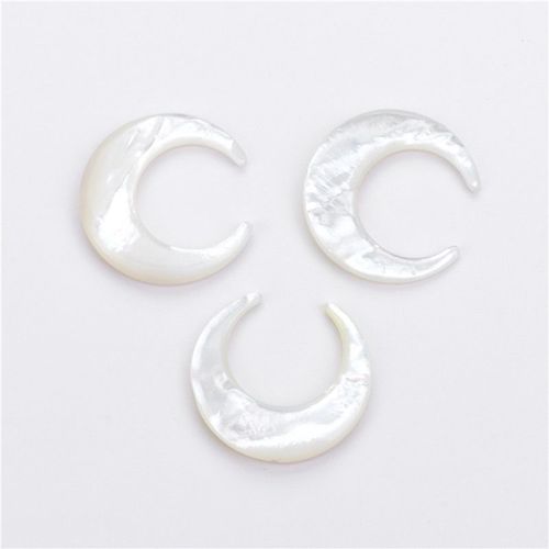 Breloques En Forme De Croissant De Lune En Nacre Naturelle, Pendentif En Coquillage Blanc, Collier De Bricolage, Boucles D'oreilles Exécutives, Bijoux