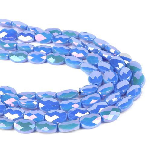 Pierre Ovale À Facettes, Pierre Naturelle Perlée, Cristal Coloré Pour La Fabrication De Bracelets, Colliers Artisanaux, Accessoires De Bijoux, Cadeaux