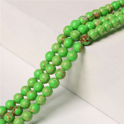 Perles De Jaspe Rose De Sédiments De Mer, 6 Mm 8 Mm 10mm, Perle En Pierre Polie Pour La Fabrication De Bracelets D'accessoires De Bijoux, Vente En Gros