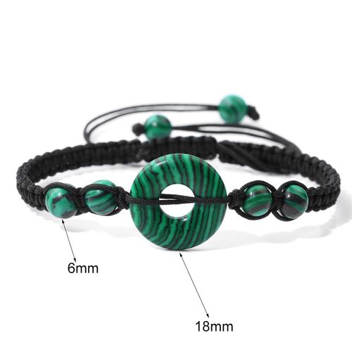 Bracelet En Aventurine Verte Naturelle Pour Hommes Et Femmes, Ulporte-Bonheur, Breloque Tressée, Amulette De Bijoux, Mode, Paix