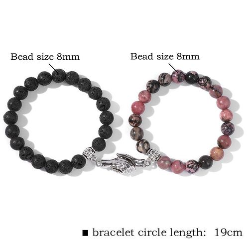 Bracelet Vintage Ajustable En Fluorite Et Grenat Pour Hommes, Bijoux Élastique En Pierre Naturelle, Perles