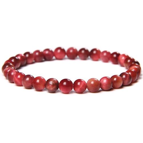 Bracelets De Perles D'oeil De Tigre Pour Hommes Et Femmes, Pierre Chakra Polie Naturelle, Bracelet Commandé Fait À La Main, Bijoux Minimalistes Napmala, 6 Mm