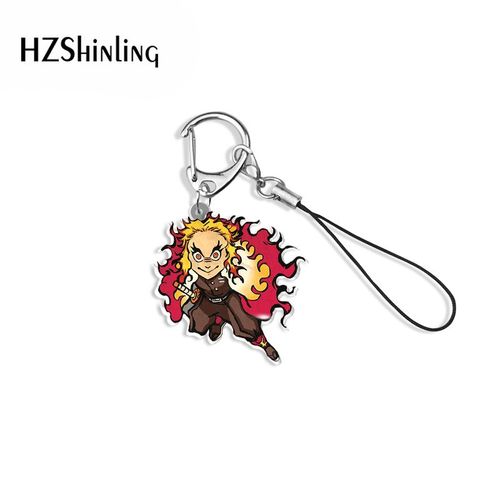 Porte-Clé En Acrylique, Demon Slayer Kimestu No Yaiba, Bracelet De Téléphone Portable En Résine Époxy, Accessoires De Clés, 2022