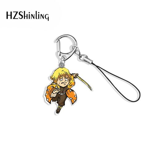 Porte-Clé En Acrylique, Demon Slayer Kimestu No Yaiba, Bracelet De Téléphone Portable En Résine Époxy, Accessoires De Clés, 2022