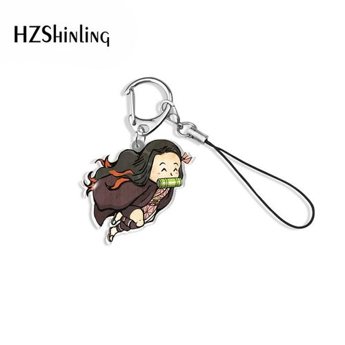 Porte-Clé En Acrylique, Demon Slayer Kimestu No Yaiba, Bracelet De Téléphone Portable En Résine Époxy, Accessoires De Clés, 2022