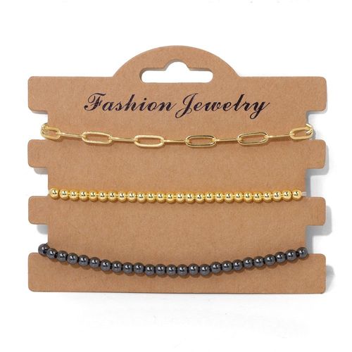 Bracelet En Pierre Naturelle De 4mm Pour Femme Et Homme, Ensemble De 3 Pièces En Agate, Bijoux À La Mode