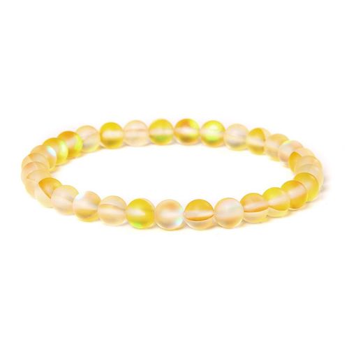 Bracelets En Pierre De Lune Pour Femmes Et Hommes, Bracelet À La Mode, Perles De Verre Arc-En-Ciel, Bijoux Commandés À La Main, Haute Brillance, Fête, 8mm, 256