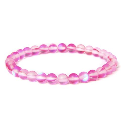 Bracelets En Pierre De Lune Pour Femmes Et Hommes, Bracelet À La Mode, Perles De Verre Arc-En-Ciel, Bijoux Commandés À La Main, Haute Brillance, Fête, 8mm, 256