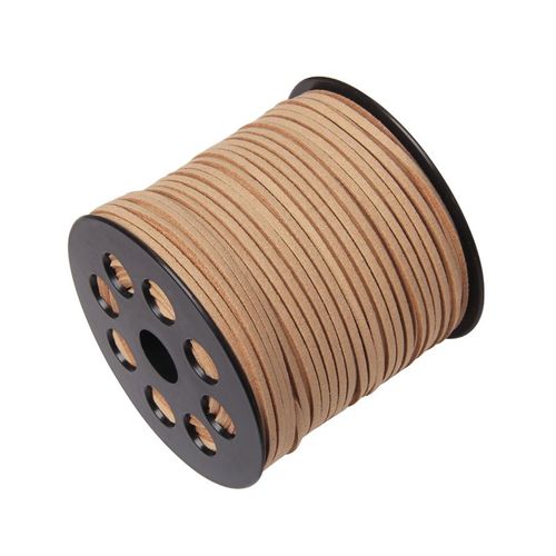 Cordons Ronds En Cuir Velours Véritable, Rouleau De 2x1mm, 100 M/Rouleau, Pour La Fabrication De Bracelets Et De Colliers Colorés